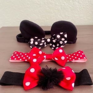 Minnie Mouse Ears and Hair Accessories